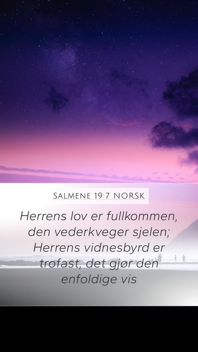 Salmene 19:7 NORSK Bible Verse Image