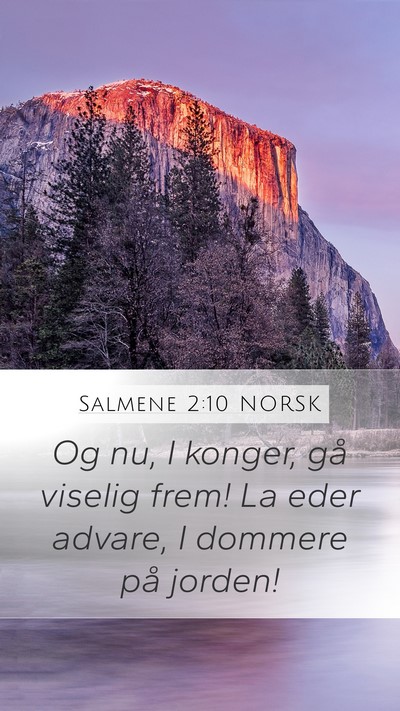 Salmene 2:10 NORSK Bible Verse Image