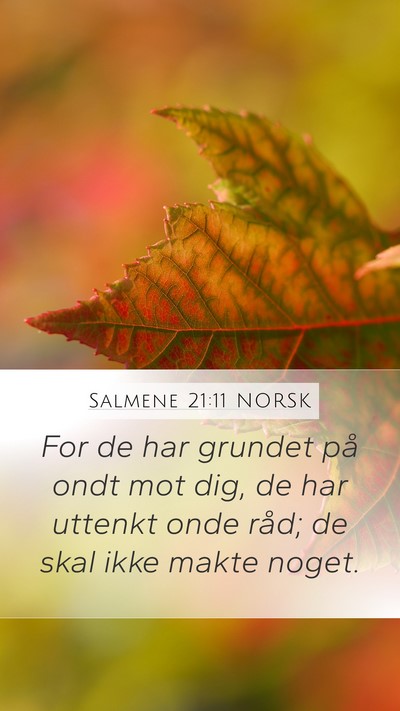 Salmene 21:11 NORSK Bible Verse Image