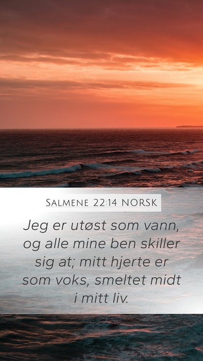 Salmene 22:14 NORSK Bible Verse Image