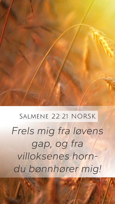 Salmene 22:21 NORSK Bible Verse Image