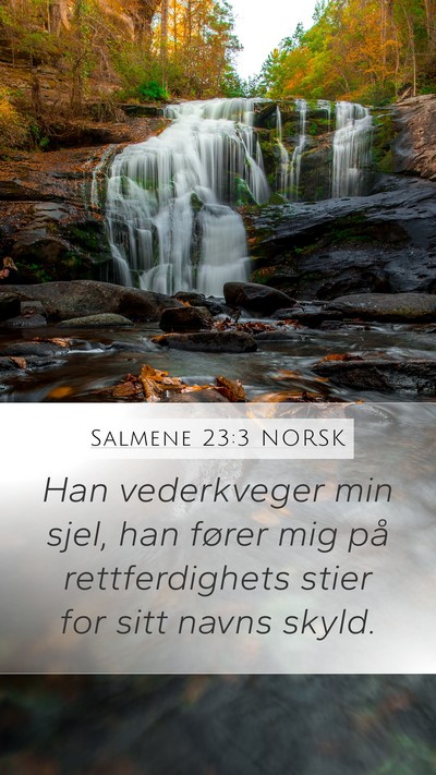 Salmene 23:3 NORSK Bible Verse Image