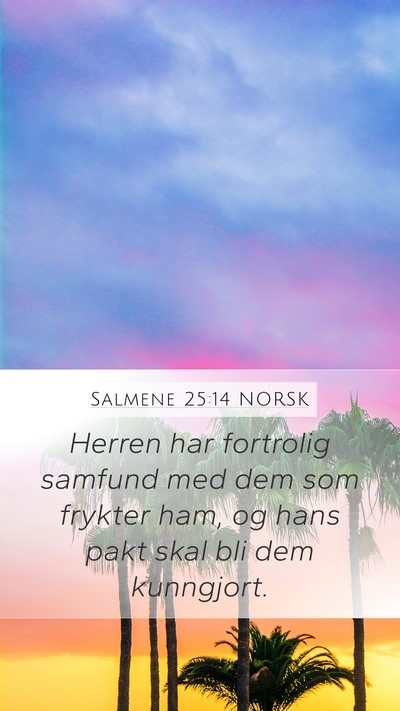 Salmene 25:14 NORSK Bible Verse Image