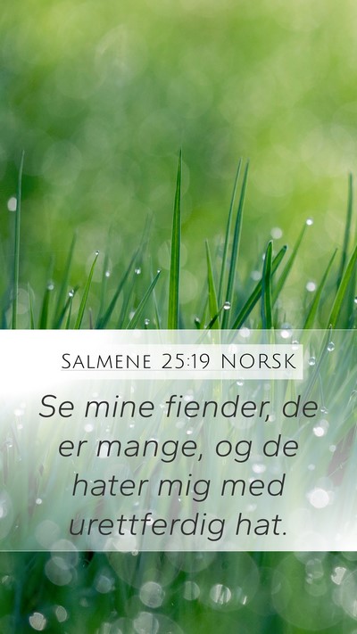 Salmene 25:19 NORSK Bible Verse Image
