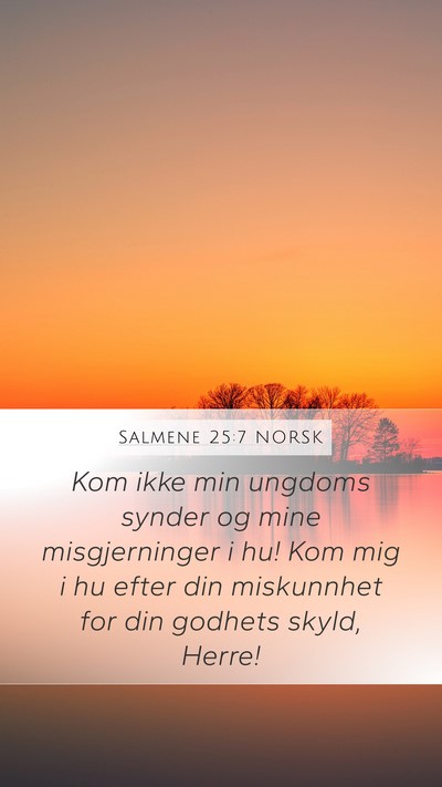 Salmene 25:7 NORSK Bible Verse Image