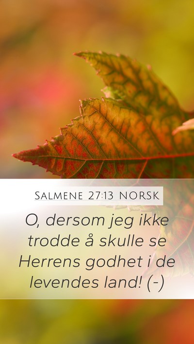 Salmene 27:13 NORSK Bible Verse Image