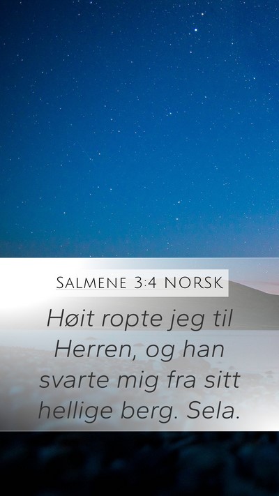 Salmene 3:4 NORSK Bible Verse Image
