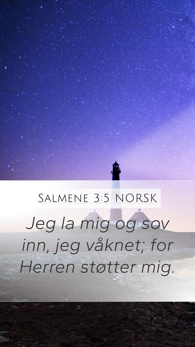 Salmene 3:5 NORSK Bible Verse Image