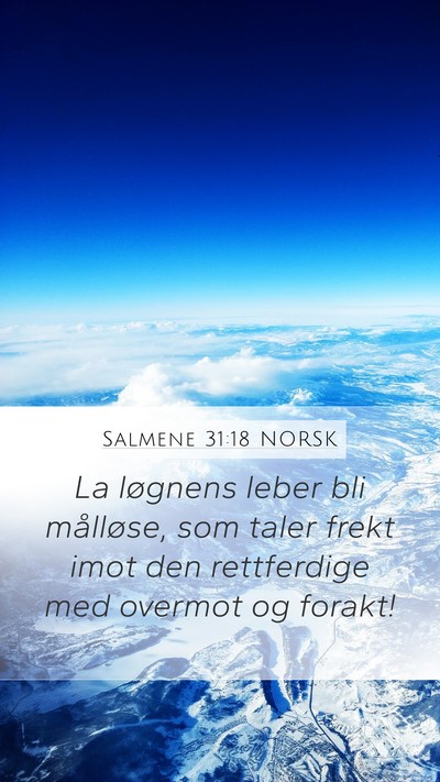 Salmene 31:18 NORSK Bible Verse Image
