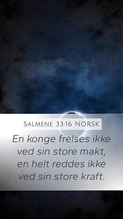 Salmene 33:16 NORSK Bible Verse Image