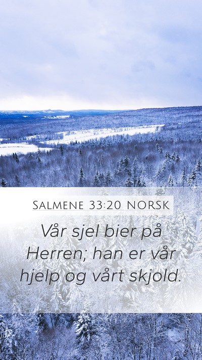 Salmene 33:20 NORSK Bible Verse Image