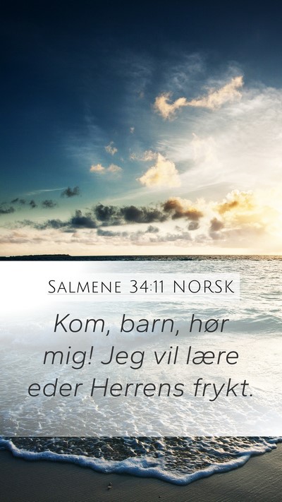 Salmene 34:11 NORSK Bible Verse Image