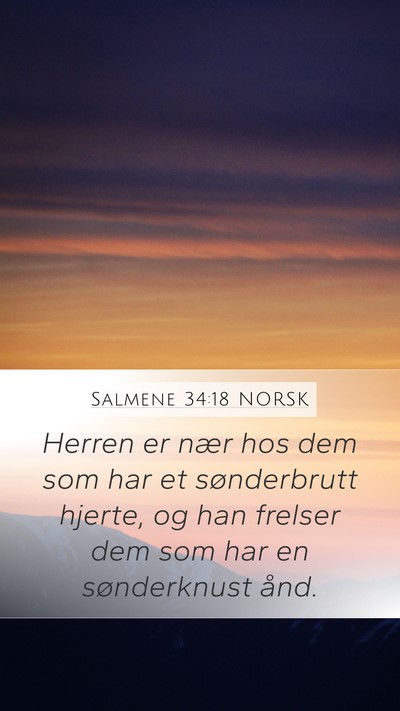 Salmene 34:18 NORSK Bible Verse Image
