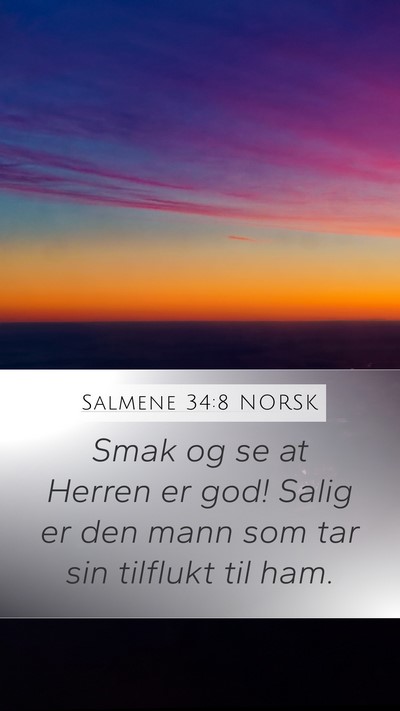 Salmene 34:8 NORSK Bible Verse Image