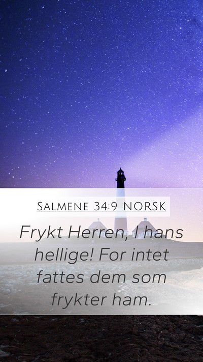 Salmene 34:9 NORSK Bible Verse Image