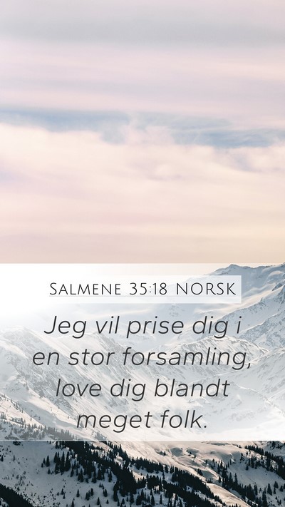 Salmene 35:18 NORSK Bible Verse Image