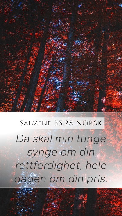 Salmene 35:28 NORSK Bible Verse Image