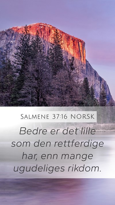 Salmene 37:16 NORSK Bible Verse Image