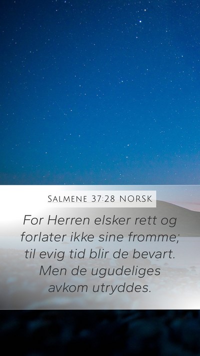 Salmene 37:28 NORSK Bible Verse Image