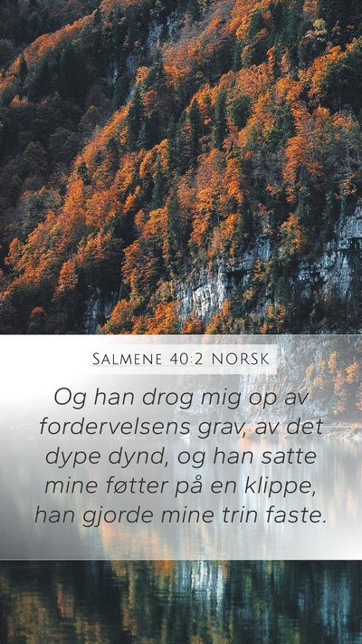 Salmene 40:2 NORSK Bible Verse Image