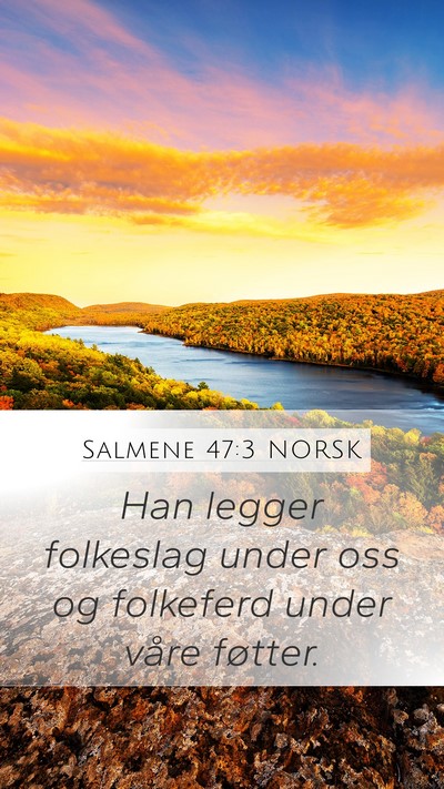 Salmene 47:3 NORSK Bible Verse Image