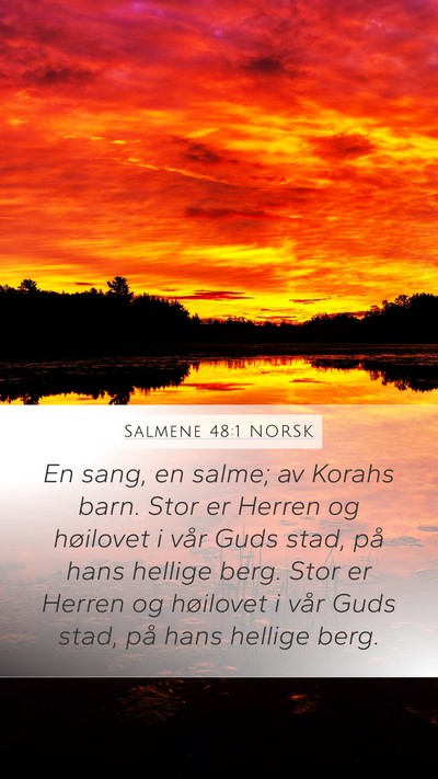Salmene 48:1 NORSK Bible Verse Image