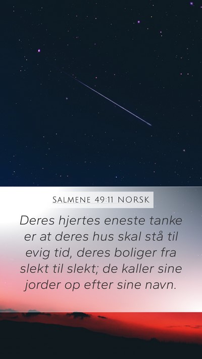 Salmene 49:11 NORSK Bible Verse Image