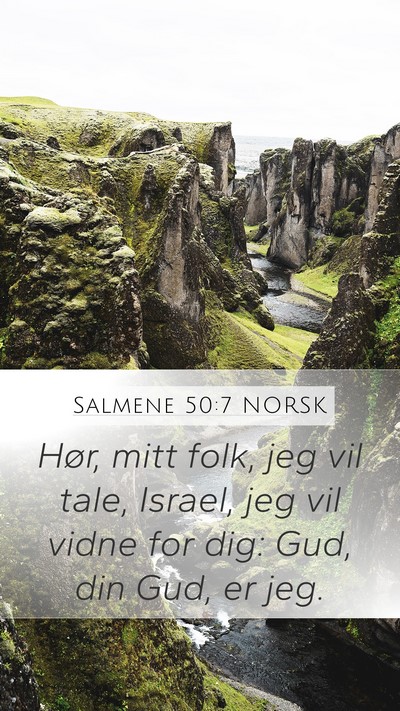 Salmene 50:7 NORSK Bible Verse Image