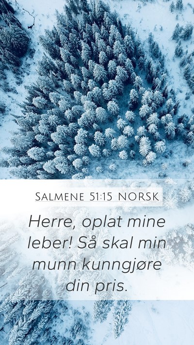 Salmene 51:15 NORSK Bible Verse Image