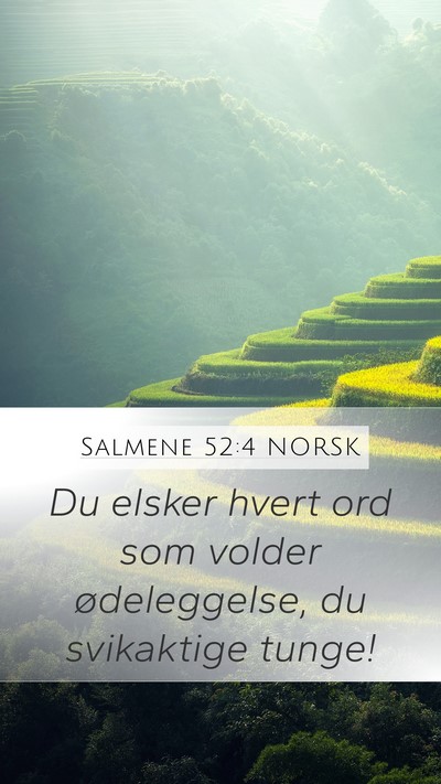 Salmene 52:4 NORSK Bible Verse Image