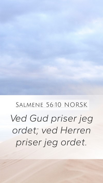 Salmene 56:10 NORSK Bible Verse Image