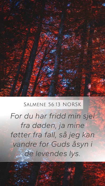Salmene 56:13 NORSK Bible Verse Image
