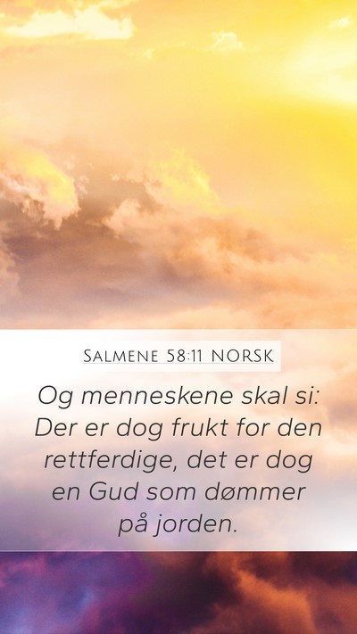 Salmene 58:11 NORSK Bible Verse Image