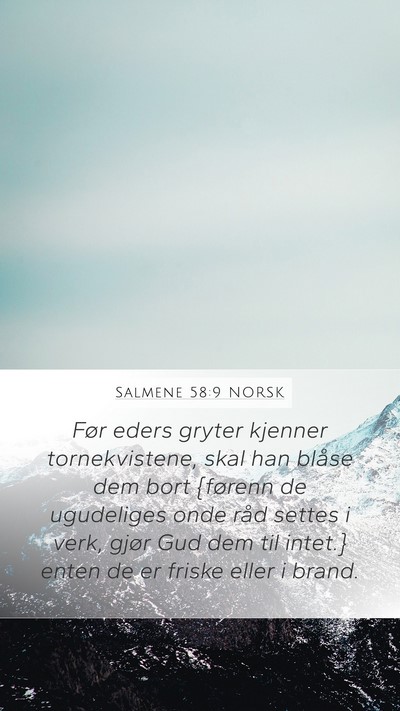 Salmene 58:9 NORSK Bible Verse Image