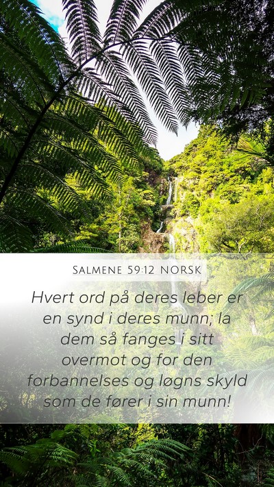 Salmene 59:12 NORSK Bible Verse Image