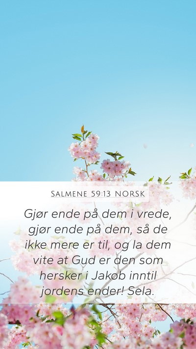 Salmene 59:13 NORSK Bible Verse Image