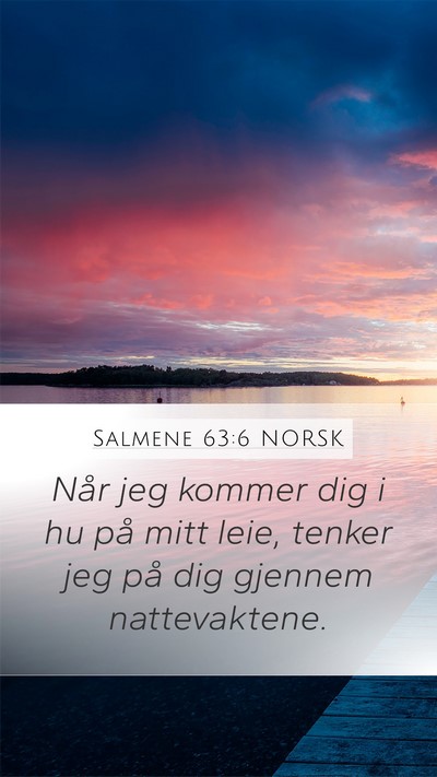 Salmene 63:6 NORSK Bible Verse Image