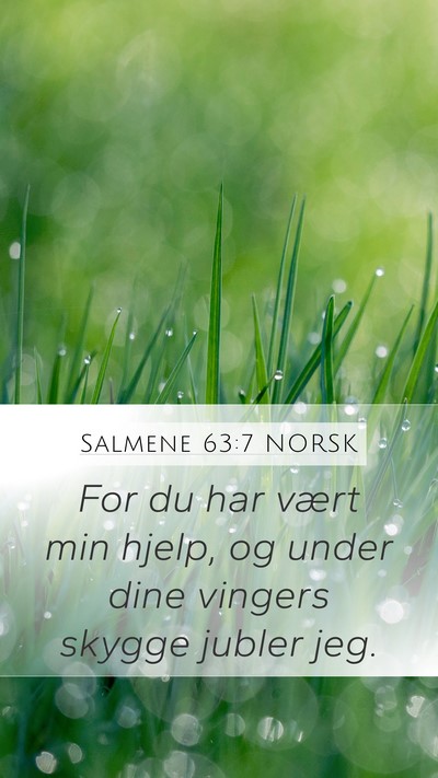 Salmene 63:7 NORSK Bible Verse Image