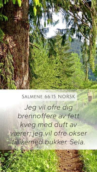 Salmene 66:15 NORSK Bible Verse Image