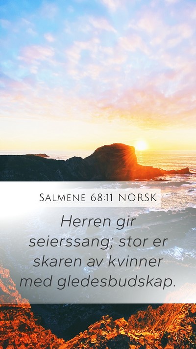 Salmene 68:11 NORSK Bible Verse Image