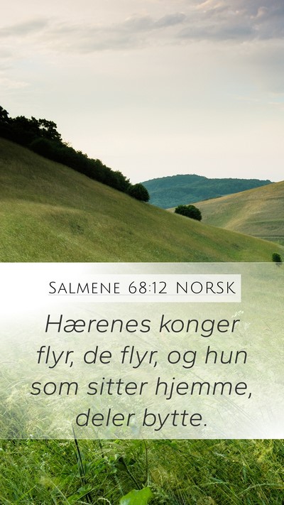 Salmene 68:12 NORSK Bible Verse Image