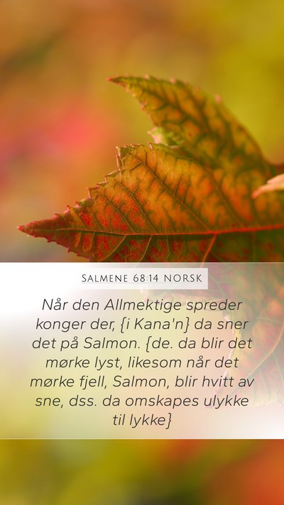 Salmene 68:14 NORSK Bible Verse Image