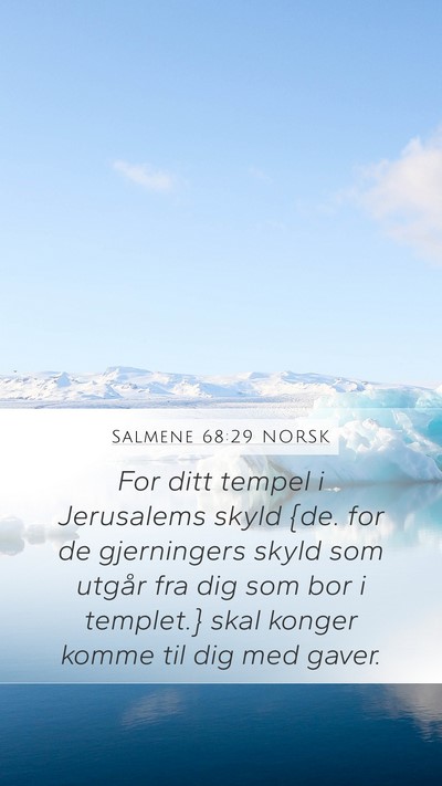 Salmene 68:29 NORSK Bible Verse Image