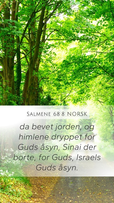 Salmene 68:8 NORSK Bible Verse Image