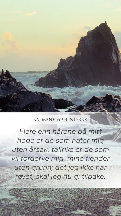 Salmene 69:4 NORSK Bible Verse Image