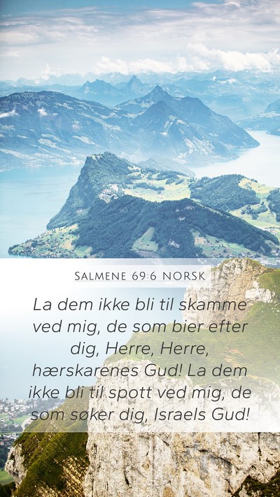 Salmene 69:6 NORSK Bible Verse Image