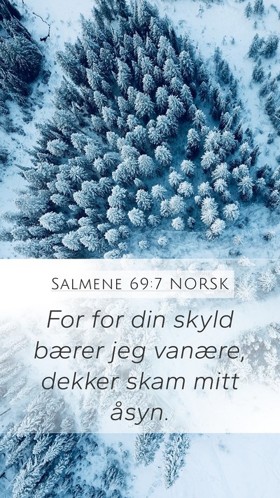 Salmene 69:7 NORSK Bible Verse Image