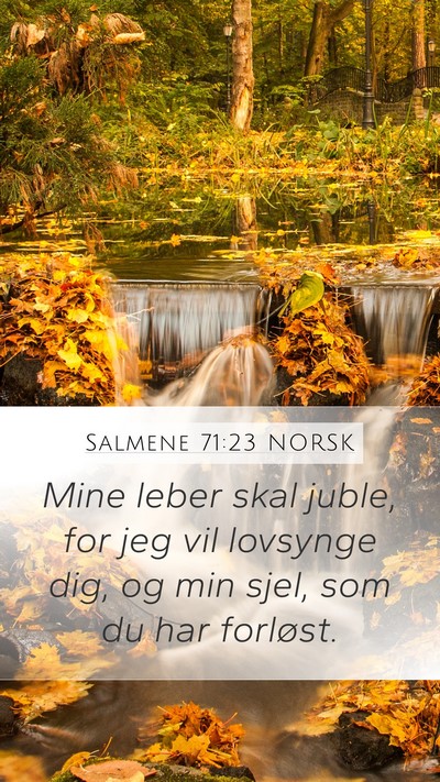 Salmene 71:23 NORSK Bible Verse Image