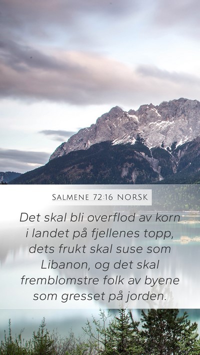 Salmene 72:16 NORSK Bible Verse Image