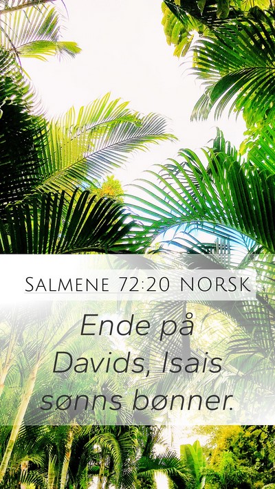 Salmene 72:20 NORSK Bible Verse Image